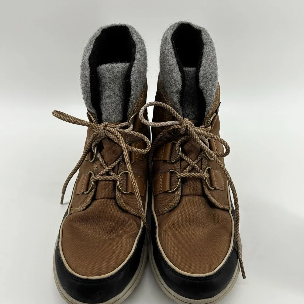 Sorel Explorer Carnival Boots Women's Size 9.5NL3421-286 Brown Waterproof Winter